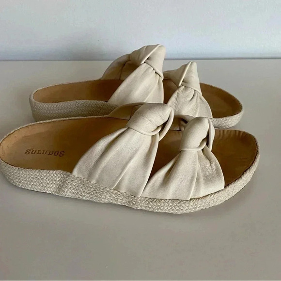 Anthropologie Soludos Knotted Leather Slide - Picture 3 of 7